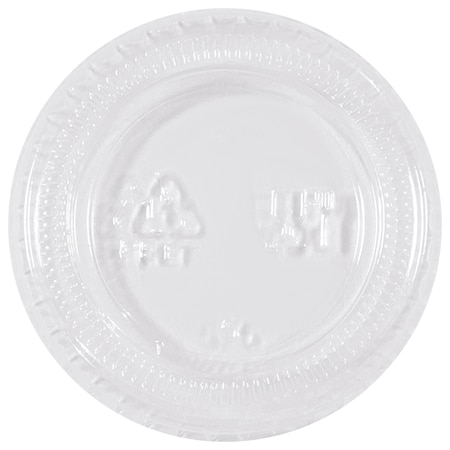Partners Brand Plastic Portion Cup Lids, 1 oz., Clear, PK 2500 PORT1LID